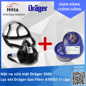 Mặt nạ nữa mặt Dräger X-plore® 3500 + Lọc khí Dräger Gas Filter A1B1E1