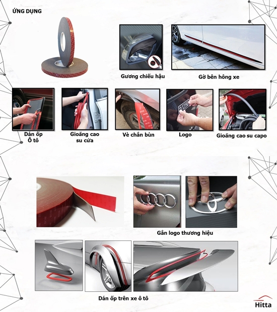 Băng keo hai mặt Bowtape 708GSX – Giải pháp thay thế ốc vít, đinh tán trong ngành công nghiệp ô tô