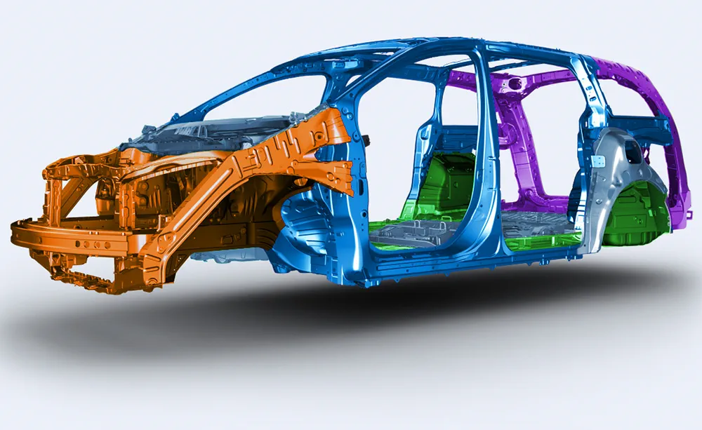 Nhiều vật liệu khác nhau được sử dụng trong cấu tạo của xe