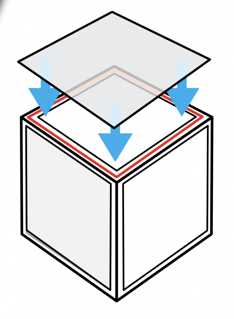 Dán tấm nhôm vào khung bằng băng keo siêu dính